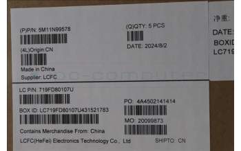 Lenovo 5M11N99578 C-Cover with keyboard, Estonian, Black, Backlight, WWAN, UK