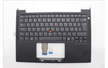 Lenovo 5M11N99658 C-Cover with keyboard, Switzerland, Black, Backlight, WWAN, UK