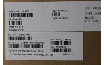 Lenovo 5M11N99750 C-Abdeckung mit Tastatur, Dänisch, schwarz, GB