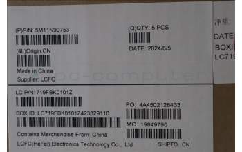 Lenovo 5M11N99753 C-Cover with keyboard, Spanish, Black, UK