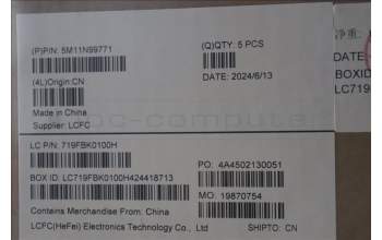 Lenovo 5M11N99771 C-Cover with keyboard, Italian, Black, UK