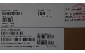 Lenovo 5M11N99850 C-Cover with keyboard, Belgian, Black, Backlight, UK