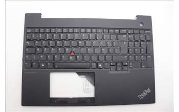 Lenovo 5M11N99858 C-Cover with keyboard, French, Black, Backlight, US