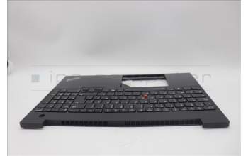 Lenovo 5M11N99858 C-Cover with keyboard, French, Black, Backlight, US