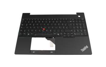 5M11N99860 original Lenovo keyboard incl. topcase DE (german) black/black with backlight and mouse-stick