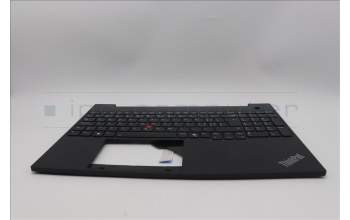 Lenovo 5M11N99896 C-Cover with keyboard, Switzerland, Black, Backlight, UK