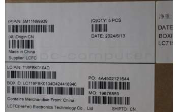 Lenovo 5M11N99939 C-Cover with keyboard, Ukraine, Black, Backlight, US