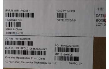 Lenovo 5M11P00087 C-Cover with keyboard, Arabic, Arctic Grey, US