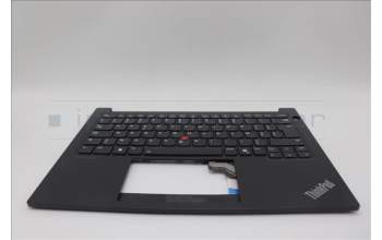 Lenovo 5M11P32323 C-Cover with keyboard, Belgian, Black, Backlight, UK