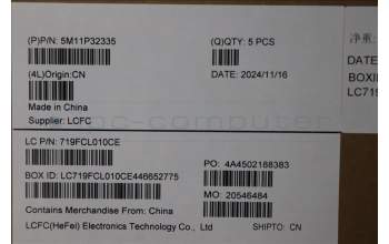 Lenovo 5M11P32335 C-Cover with keyboard, Spanish, Black, Backlight, UK