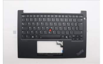 Lenovo 5M11P32343 C-Cover with keyboard, French, Black, Backlight, US