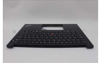 Lenovo 5M11P32387 C-Cover with keyboard, Italian, Black, Backlight, UK