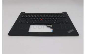 Lenovo 5M11P32408 C-Cover with keyboard, Russian, Black, Backlight, US