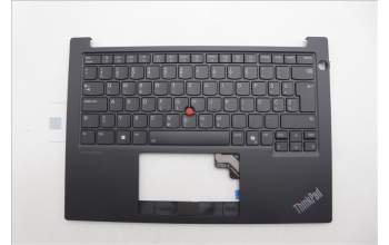 Lenovo 5M11P32428 C-Cover with keyboard, Slovenian, Black, Backlight, UK