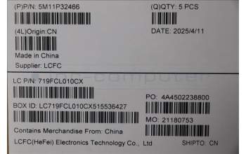 Lenovo 5M11P32466 MECH_ASM FRU UKE BL (LTN) UK BK