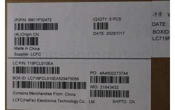 Lenovo 5M11P32472 MECH_ASM FRU EURO ENG BL (CHY) US BK