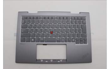 Lenovo 5M11P34977 C-Cover with keyboard, Japanese, Luna Grey, Fingerprint, WLAN, JP