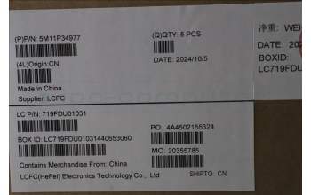 Lenovo 5M11P34977 C-Cover with keyboard, Japanese, Luna Grey, Fingerprint, WLAN, JP