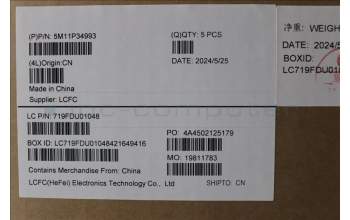 Lenovo 5M11P34993 MECH_ASM GRP_KBD_BZL_UKE_WL_LG_CHY