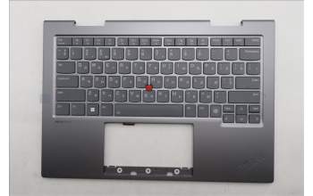 Lenovo 5M11P34994 C-Cover with keyboard, Ukraine, Luna Grey, Fingerprint, WLAN, US