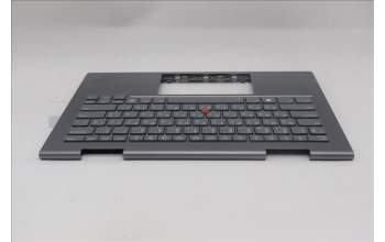Lenovo 5M11P34994 C-Cover with keyboard, Ukraine, Luna Grey, Fingerprint, WLAN, US