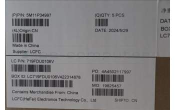 Lenovo 5M11P34997 C-Cover with keyboard, Belgian, Luna Grey, Fingerprint, WLAN, UK