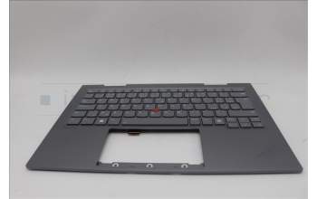 Lenovo 5M11P35001 C-Cover with keyboard, Czech Slovakian, Luna Grey, Fingerprint, WLAN, UK