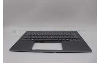 Lenovo 5M11P35006 C-Cover with keyboard, French, Luna Grey, Fingerprint, WLAN, US