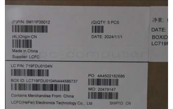 Lenovo 5M11P35012 C-Cover with keyboard, Icelandic, Luna Grey, Fingerprint, WLAN, UK