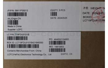 Lenovo 5M11P35013 C-Cover with keyboard, Italian, Luna Grey, Fingerprint, WLAN, UK