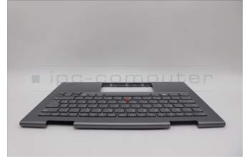 Lenovo 5M11P35023 C-Cover with keyboard, Spanish, Luna Grey, Fingerprint, WLAN, UK