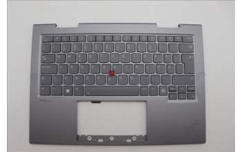 Lenovo 5M11P35024 C-Cover with keyboard, Swedish/Finnish, Luna Grey, Fingerprint, WLAN, UK