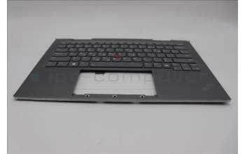 Lenovo 5M11P35046 C-Cover with keyboard, Greek, Luna Grey, Fingerprint, WWAN, US
