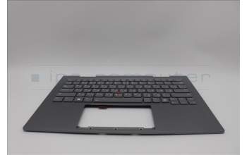 Lenovo 5M11P35058 C-Cover with keyboard, Russian, Luna Grey, Fingerprint, WWAN, US