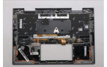 Lenovo 5M11P35060 C-Cover with keyboard, Spanish, Luna Grey, Fingerprint, WWAN, UK