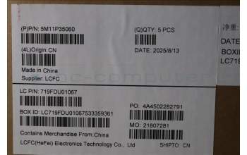 Lenovo 5M11P35060 C-Cover with keyboard, Spanish, Luna Grey, Fingerprint, WWAN, UK