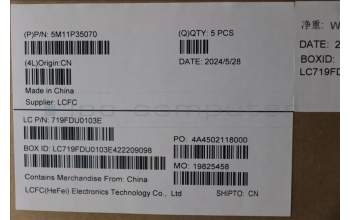 Lenovo 5M11P35070 C-Cover with keyboard, Arabic, Luna Grey, Fingerprint, WWAN, US