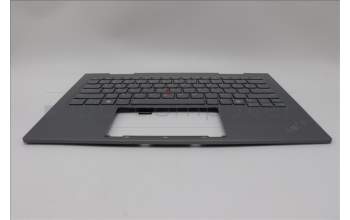 Lenovo 5M11P35077 C-Cover with keyboard,USA English,Luna Grey,Fingerprint,WWAN