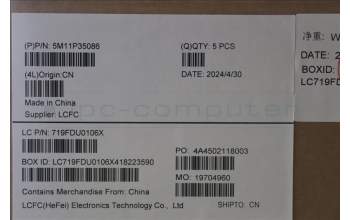 Lenovo 5M11P35086 C-Cover with keyboard, Icelandic, Luna Grey, Fingerprint, WWAN, UK