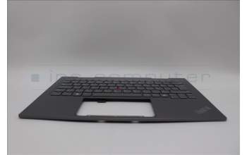 Lenovo 5M11P35086 C-Cover with keyboard, Icelandic, Luna Grey, Fingerprint, WWAN, UK