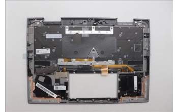 Lenovo 5M11P35102 C-Cover with keyboard, Turkish, Luna Grey, Fingerprint, WWAN, UK