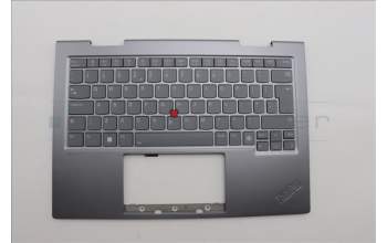 Lenovo 5M11P35104 C-Cover with keyboard, UK English, Luna Grey, Fingerprint, WWAN, UK