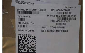 Lenovo 5M11P47315 MECH_ASM NoNFC CCvr+SLV KB ASM,TRI