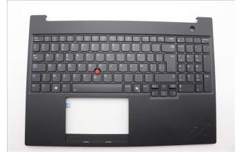 Lenovo 5M11P68288 C-Cover with keyboard, Belgian, Black, Backlight, UK