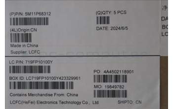 Lenovo 5M11P68312 MECH_ASM BL KB NP BK EURO ENG LTN