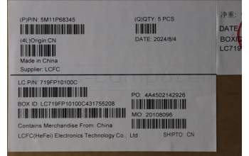 Lenovo 5M11P68345 C-Cover with keyboard, Spanish LA, Black, Backlight, UK