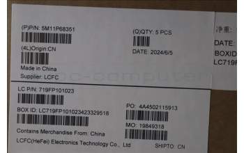 Lenovo 5M11P68351 MECH_ASM BL KB NP BK NORDIC LTN