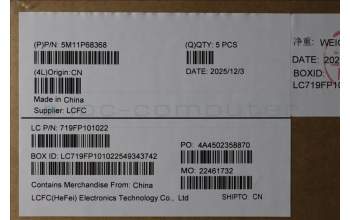 Lenovo 5M11P68368 C-Cover with keyboard, Switzerland, Black, Backlight, UK