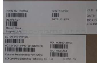 Lenovo 5M11P68804 MECH_ASM BL KB NP BK WW NORDIC LTN