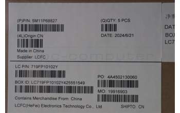 Lenovo 5M11P68827 C-Cover with keyboard, Spanish, Black, Backlight, WWAN, SIM, UK